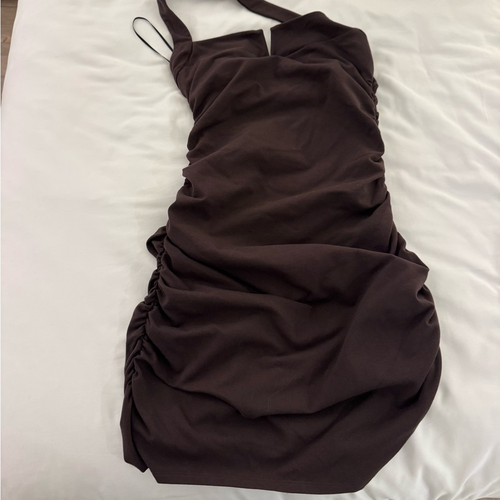 New with tag reformation Arwen knit dress size small brown